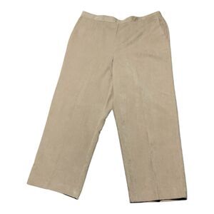 Womens Alfred Dunner Eskimo Kiss Tan Corduroy Pants Size 18 Short 27.5" New